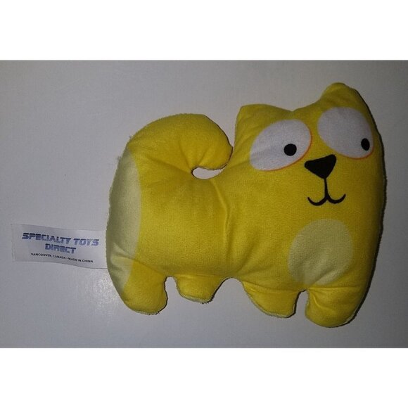 Yellow Kitty Cat Plush Mini Pillow Stuffed Animal Small 7.5" Ideal Toys Direct - Picture 1 of 4